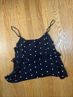 Old Navy Navy Polka Dot Tank